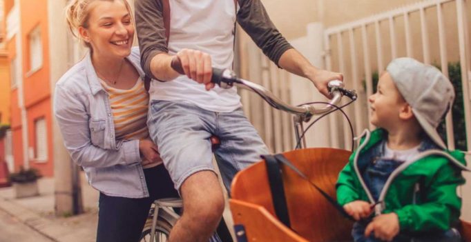 Vélo cargo électrique - enfant