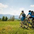 Randonnée à vélo en couple
